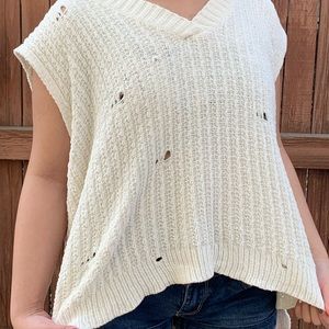 Distressed Pol Sweater Vest